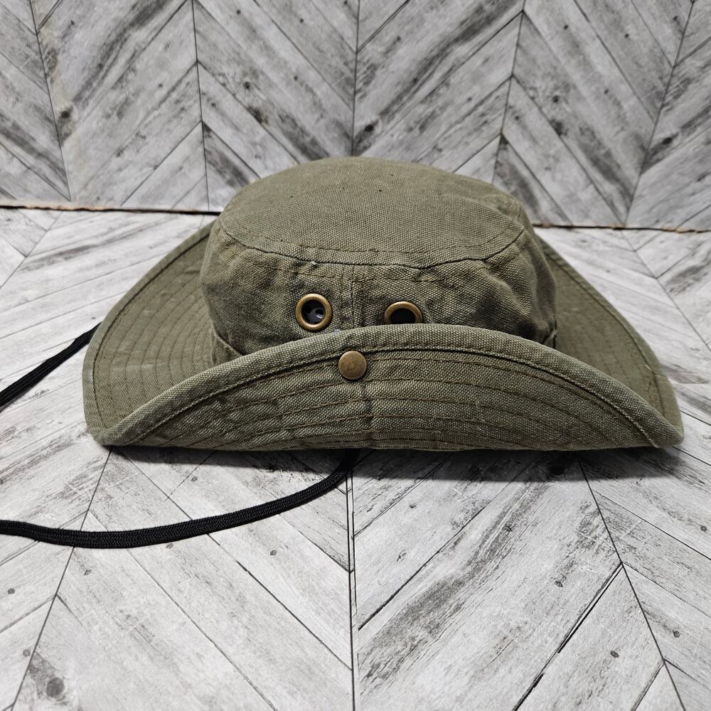 Vintage Panama Jack Boonie Bucket Hat Green Canvas Adult Medium USA